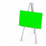 3d Blank Art Board, Wooden Easel Stock Photo