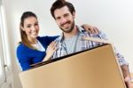 Young Couple Moving In New Home Stock Photo