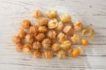 Cape Gooseberry Physalis Fruit Ground Cherry Organic Food Vegetabl Stock Photo