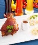 Original German Bbq Pork  Knuckle Stock Photo