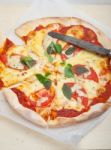 Italian Pizza Margherita Stock Photo