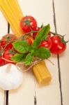 Italian Basic Pasta Ingredients Stock Photo