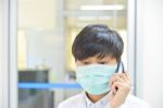 Scientist With Equipment And Science Experiments Stock Photo