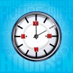 Clock On Texture Background Stock Photo