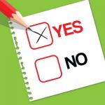 Yes No Tick Box Stock Photo