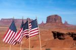 Monument Valley, Utah/usa - November 10 : Stars And Stripes In M Stock Photo