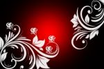  Red Floral Background Stock Photo