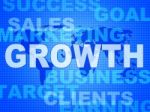 Growth Words Represents Advance Rising And Development Stock Photo