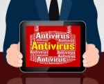 Antivirus Lock Means Malicious Software And Infected Stock Photo
