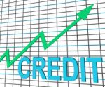 Credit Graph Chart Shows Buy Increase Grow Debt Stock Photo