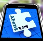 About Us Smartphone Means What We Do Website Section Stock Photo