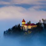 Sapa Valley City In The Mist In The Morning, Vietnam Stock Photo