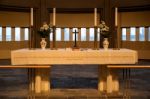 Interior View Of The Hallgrimskirkja Church In Reykjavik Stock Photo