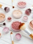 Makeup Powder Products Stock Photo