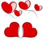 Red Heart Illustration Stock Photo