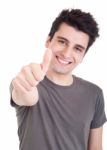 Man Showing Thumbs Up Stock Photo