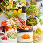 Salad Collage Composition Nested On Frame Stock Photo