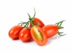 Fresh Tomato Isolated On The White Background Stock Photo