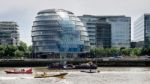 Jet Boats Passing Ciy Hall In London Stock Photo