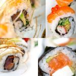 Japanese Sushi Collage Stock Photo