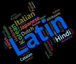 Latin Language Means Words Communication And Word Stock Photo