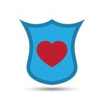  Love Heart Shield Illustration Stock Photo