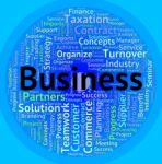 Business Word Indicates Corporate Corporation And Trade Stock Photo