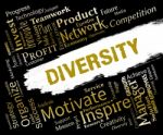 Diversity Words Indicate Difference Diversity And Variety Stock Photo