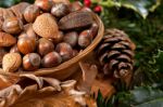 Christmas Nuts Stock Photo