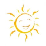 Smiling Background Shows Solar Cheerful And Joy Stock Photo