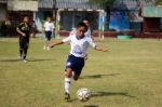 Bangkok, Thailand - Nov 2016: In The Nov 23, 2016. Youth Soccer Match, In Pieamsuwan Elementary School Stock Photo