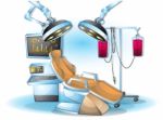 Cartoon  Illustration Interior Surgery Operation Room With Separated Layers Stock Photo