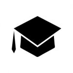 University  Symbol Icon  Illustration On White Backg Stock Photo