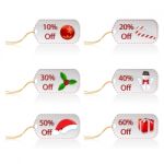 Christmas Sale Icons Stock Photo