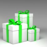 3d Gift Box And Ribbon Stock Photo