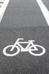 Bike Lane Stock Photo