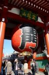 Tokyo, Japan - Nov 21: Imposing Buddhist Structure Features A Ma Stock Photo