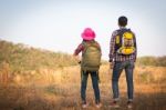 Tourists Are Enjoying The Mountain Stock Photo