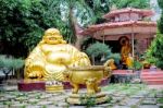 Buddha Statue In Phap Lam Temple, Da Nang, Vietnam Stock Photo