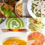 Healthy And Tasty Italian Food Collage Stock Photo