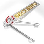 Security Keys Shows Secure Locked And Safe Stock Photo