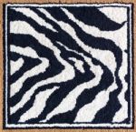 Black And White Tiger Rug Stock Photo