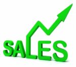 Sales Word Shows Business Or Commerce Stock Photo