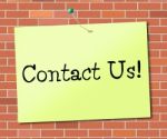 Call Us Indicates Chat Phone And Telephone Stock Photo