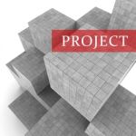 Project Blocks Indicates Mission Plan 3d Rendering Stock Photo