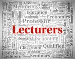 Lecturers Word Represents Recitation Recitations And Oration Stock Photo