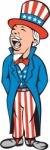 Uncle Sam American Shouting Cartoon Stock Photo