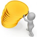 Coins Savings Means Figures Save And Saver 3d Rendering Stock Photo