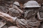 Close-up Of Part Of Battle Of Britain War Memorial Stock Photo