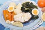 Hake Fish With Vegetables Stock Photo